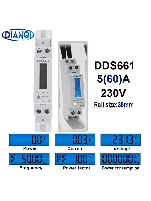 Однофазный счетчик электроэнергии DDS661 220В, вариант, фото 8