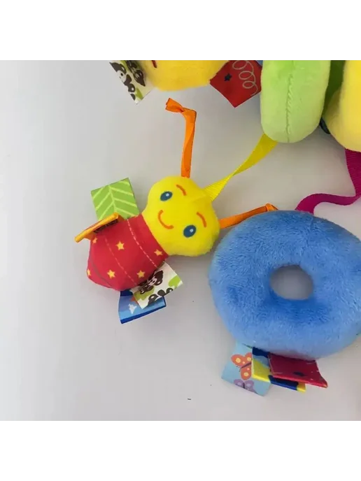 Музыкальная игрушка детская животное колокольчик гусеница, вариант, фото 3