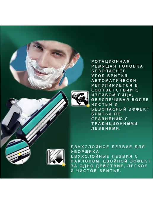 Кассеты для бритья SLALON 6 шт. 30 шт, 6 шт, 30 шт, фото 2