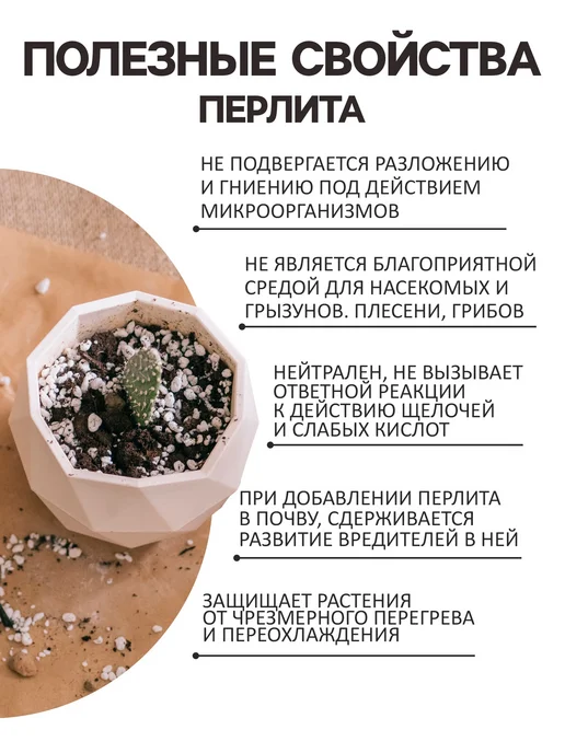 Рецепты дедушки Никиты Перлит агроперлит разрыхлитель почвы для растений 3 л, 3 л, фото 5