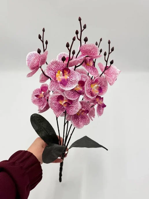 BELLIS Искусственные орхидеи букет на кладбище ритуальные цветы, вариант, фото 3