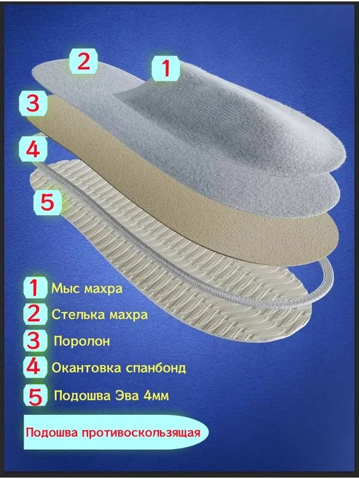 Тапочки одноразовые Махровые HotelSlippers 3 шт, 3 шт, фото 7