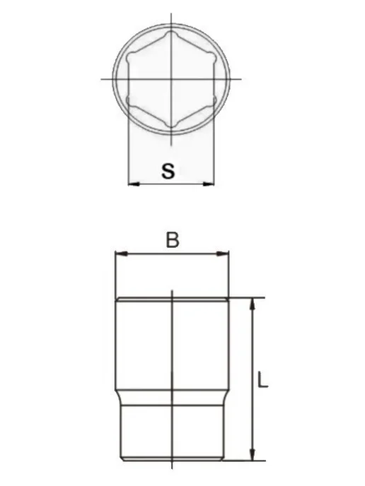 JTC Головка 6-гранная 3 8" 22мм, длина 32мм, JTC-33222, серый, фото 5