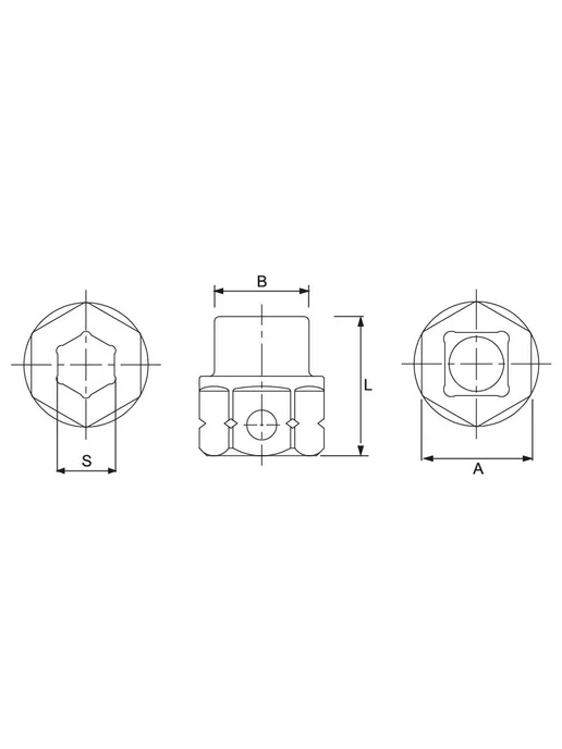 JTC Головка ударная мини 6-гранная 1 2" х 10мм. JTC-442810, черный, фото 3