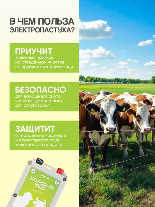 Kaas Электропастух для коров и овец комплект 45, вариант, фото 7