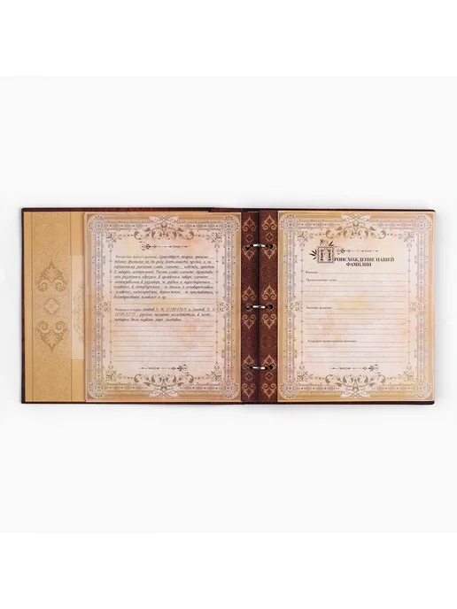 Семейная родословная книга на кольцах, коричневый, фото 8