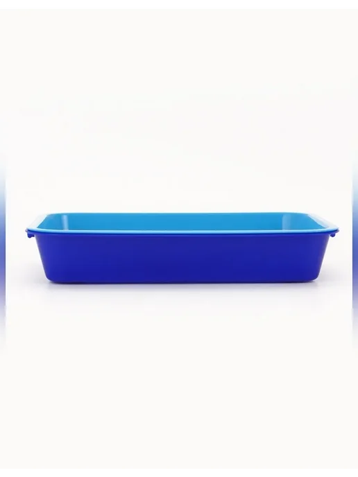 Нет бренда Туалет с сеткой для кошек 36 х 26 см, синий, 36x26 см, фото 7