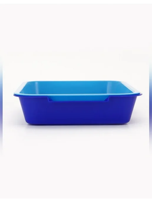 Нет бренда Туалет с сеткой для кошек 36 х 26 см, синий, 36x26 см, фото 8