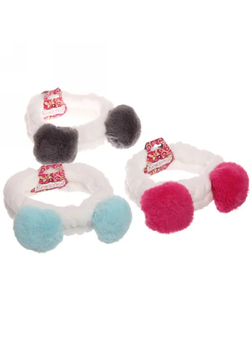 Славный малыш Повязка на голову косметическая "Кокетка", розовая, голубая, голубой, фото 4