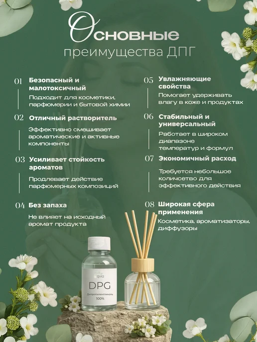 База основа DPG для духов ДПГ Дипропиленгликоль 100 мл, 100 мл, фото 3