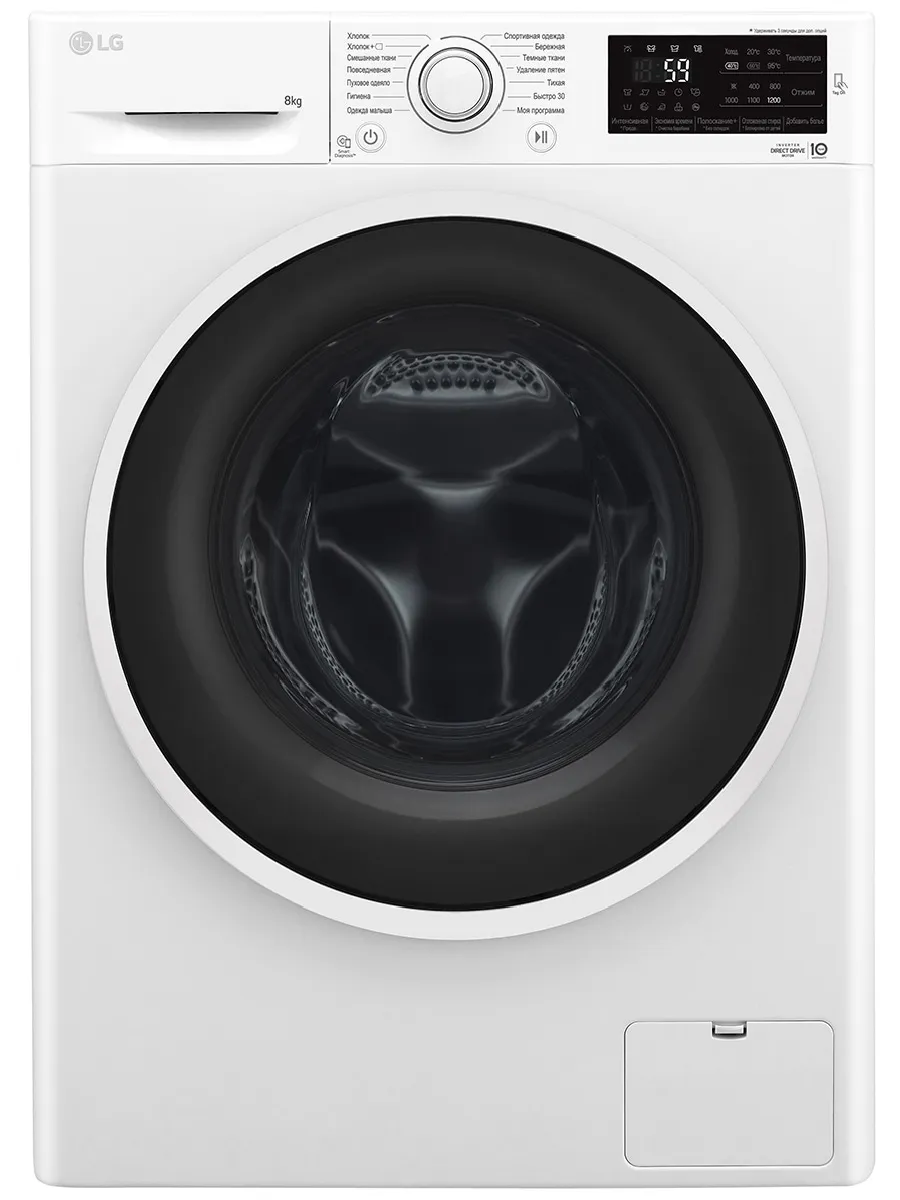 Стиральная машина F2J6TN0W, 8 кг, инвертор LG 1292034101 купить за 48 872 ₽ в интернет‑магазине Wildberries