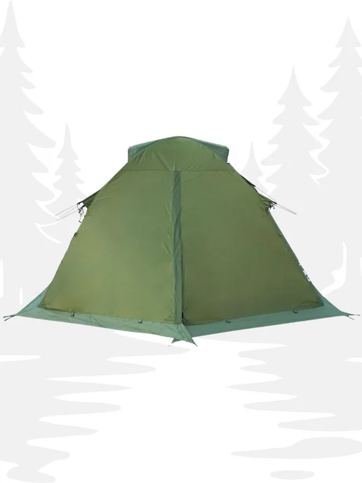 Tramp Палатка Экспедиционная Трэмп Mountain 4 (V2) Green, зеленый, фото 8
