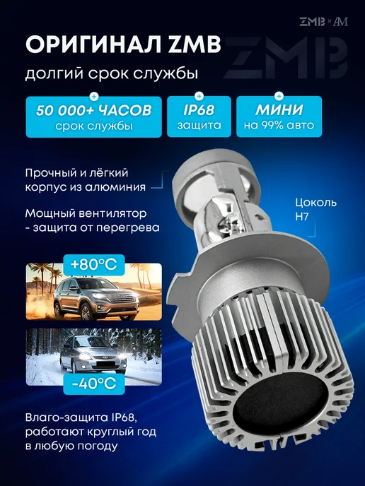 ZMB Мини линзы светодиодные 120w, 120 Вт, фото 7
