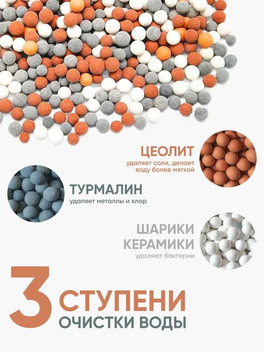 Фильтрующие шарики для душа 3 шт, 3 шт, фото 2