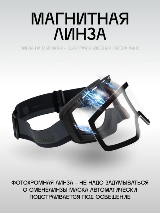 TERROR Маска горнолыжная - сноубордическая TERRO, черный, фото 3