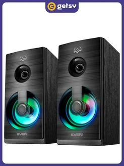Колонки SPS-512 2.0 черный 6Вт