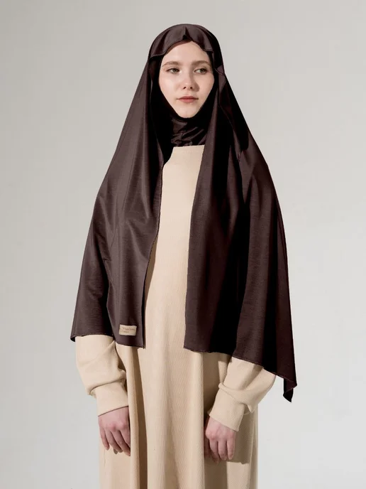 Muslim Dress Хиджаб мусульманский шарф калифорния, коричневый, фото 3