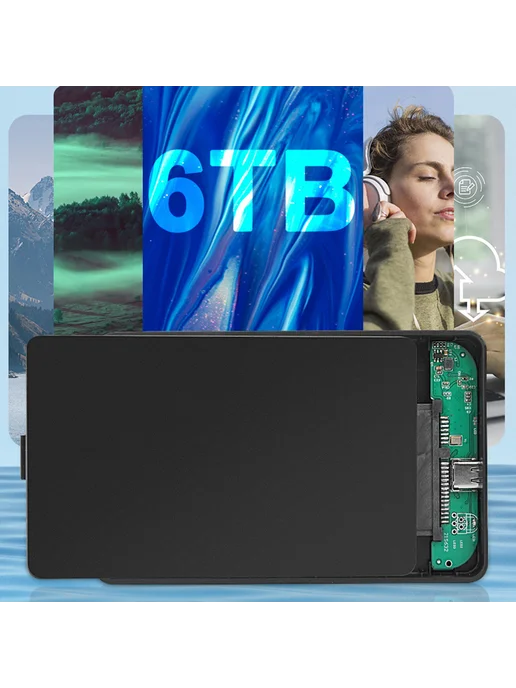 Type-C SATA HDD кейс 2.5" для Windows Linux Os, вариант, фото 5
