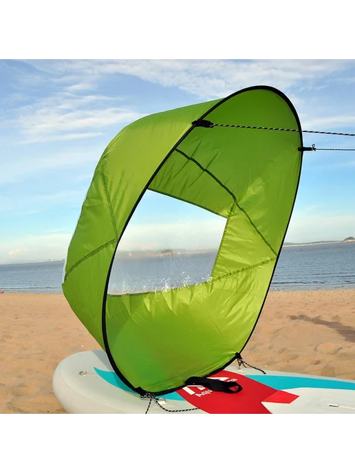 Складной парус для лодки, Downwind, зелёный, лёгкий, зеленый, фото 2