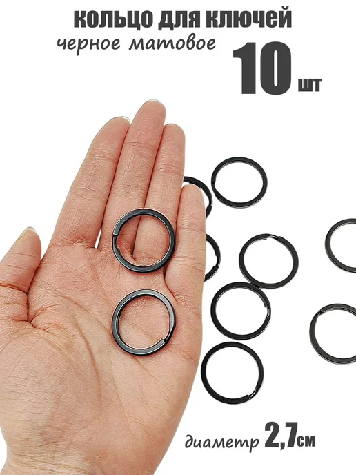 Бирка для ключа 10 шт. Черный матовый, 10 шт, фото 3