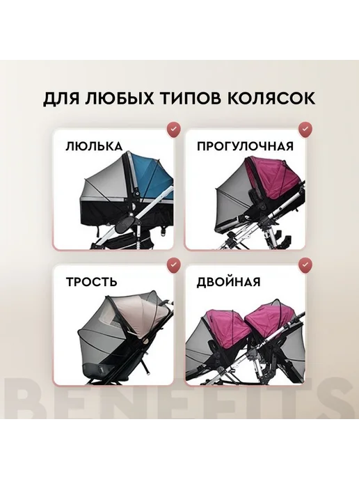Аксессуар для коляски Текстиль Черный, черный