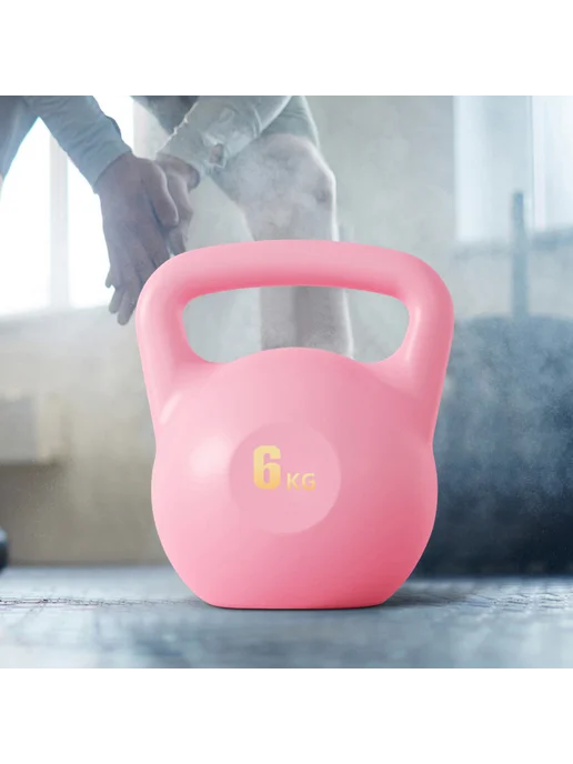 Kettlebell Water 6kg для дома, фитнес, Pink, 6 кг, фото 3