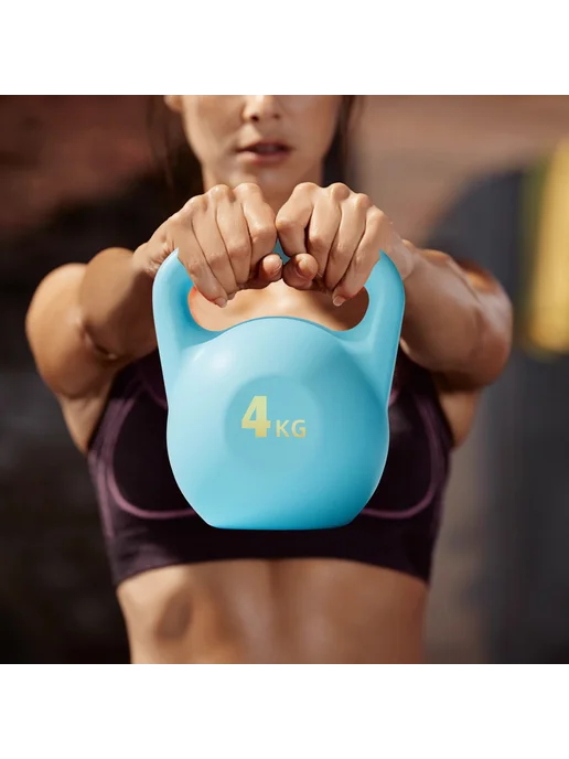 Kettlebell водяная г 'иря для фитнеса, 4 кг, синяя, антискль, 4 кг, фото 5