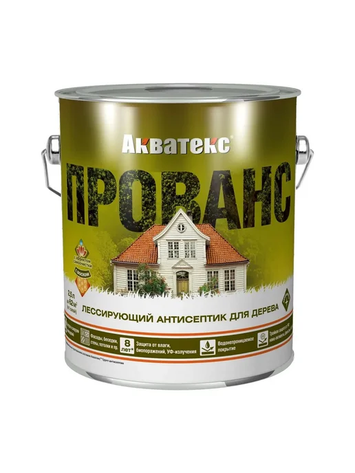 Акватекс Антисептик лессирующий Прованс венге 0.75л, 2,5 л, фото 2