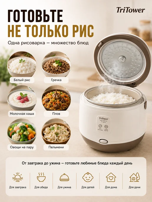 Рисоварка электрическая 1,6л, 1,6 л, фото 3