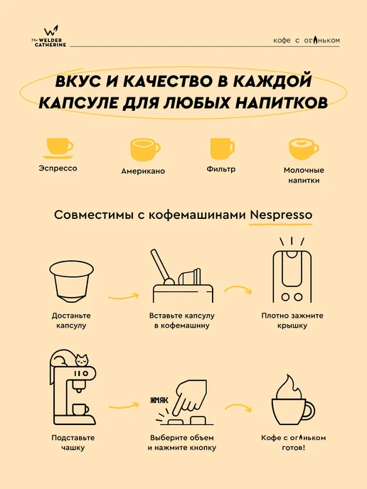 Сварщица Екатерина Кофе в капсулах "Колумбия" под молочко - 10 шт, 10 шт, фото 2