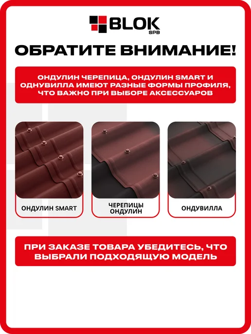 ОНДУЛИН Заполнитель карниза для Черепицы верх низ- 10 компл, серый, фото 5