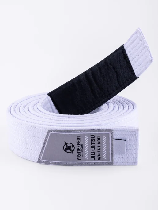 Fight Expert Пояс для джиу-джитсу FIGHTEXPERT SQ белый, белый, фото 2
