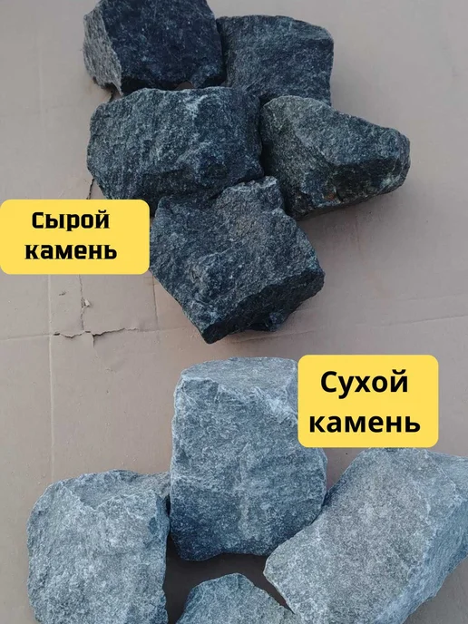 bazaltsite Камень для бани Жадеит Черный колотый 10кг 7-12см, 10 кг, фото 2