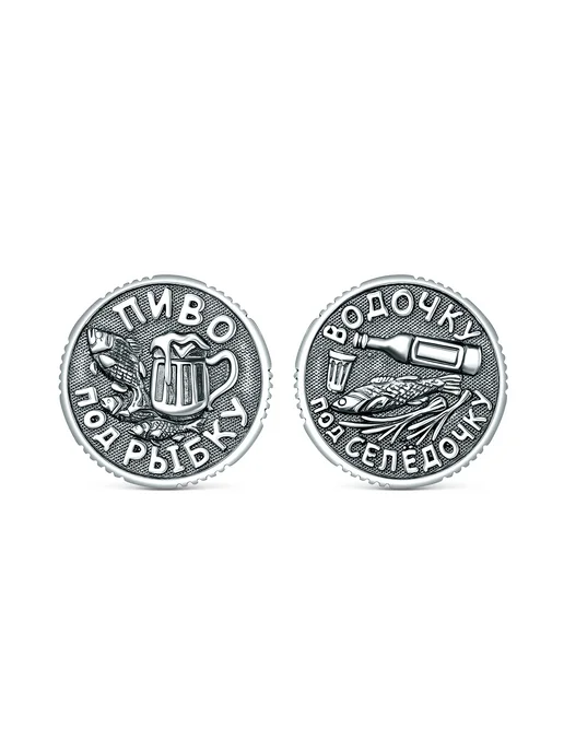 Серебро Костромы Монета серебро 925 сувенирная на удачу, серебристый, фото 6