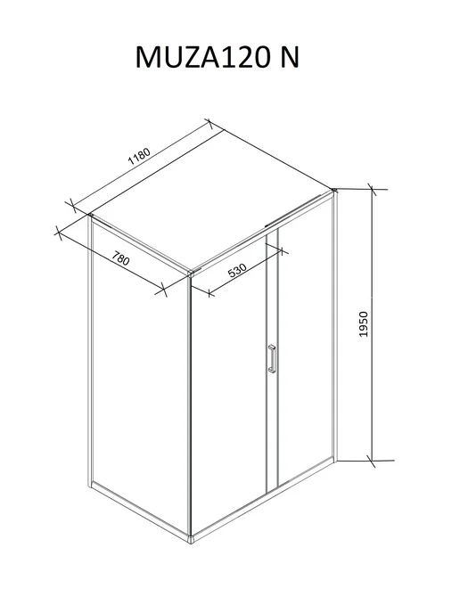 Cerutti spa Душевой уголок MUZA120N (80x120x195), 80x120x195, фото 4