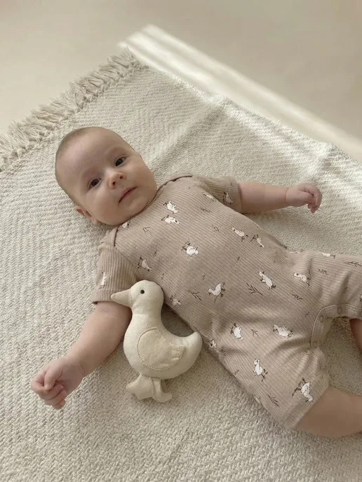 Dartykids Песочник для новорожденных, бежевый, фото 3