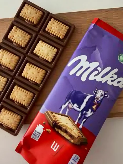 milka Молочный шоколад Милка Лу с печеньем 3 шт, 3 шт, фото 4