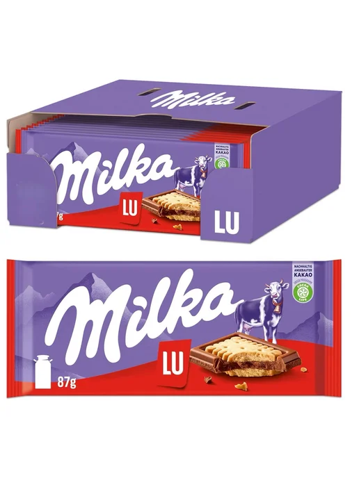 milka Молочный шоколад Милка Лу с печеньем 3 шт, 3 шт, фото 5