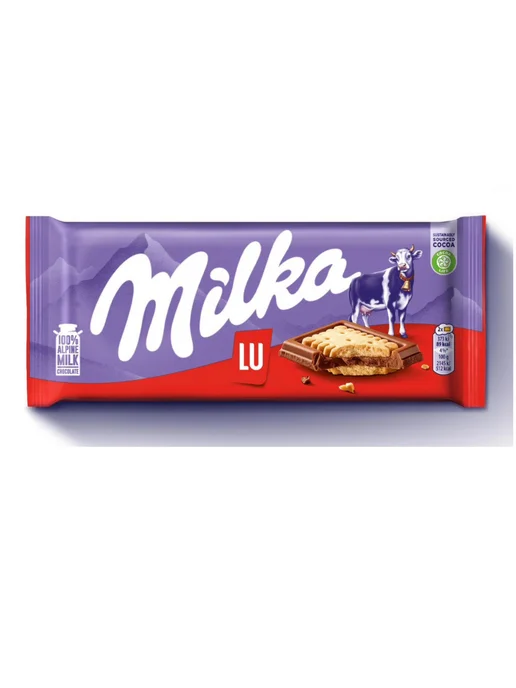 milka Молочный шоколад Милка Лу с печеньем 3 шт, 3 шт, фото 7