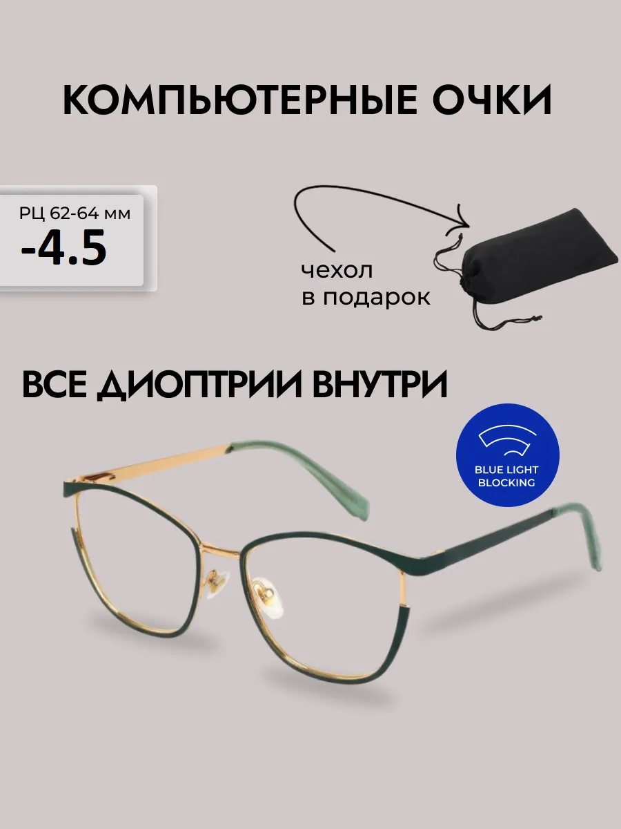Очки для зрения женские кошачий глаз компьютерные