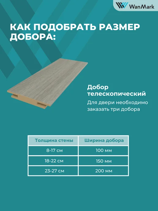 WanMark Дверь межкомнатная деревянная 60 на 200, бежевый, фото 5