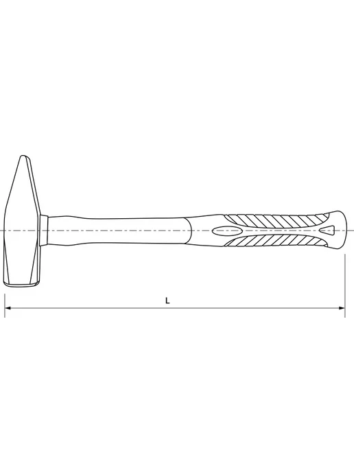 THORVIK Молоток слесарный с фиберглассовой рукояткой 500гр, PHH500, 500 г, фото 2