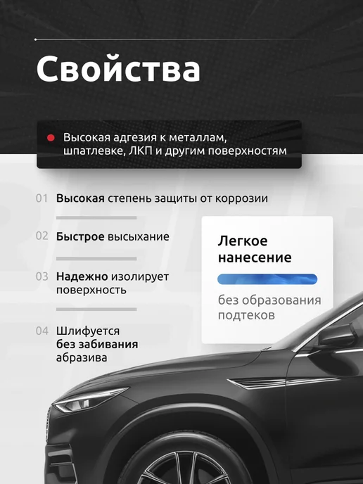Ref Грунт акриловый 1К антикоррозийный для авто 520 мл, 520 мл, фото 3