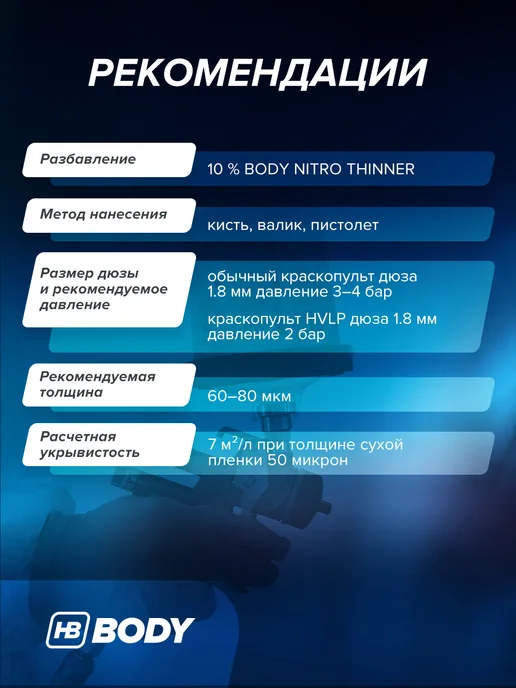 HB BODY Грунт автомобильный 1К алкидный серый, 1кг, 1 кг, фото 5