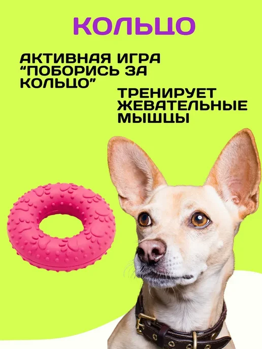 OhMyPets Резиновые игрушки для собак и щенков набор 5в1, голубой, фото 7