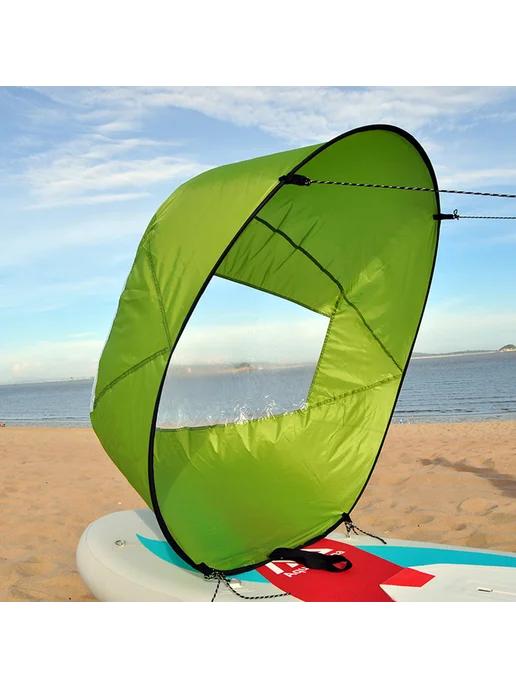 Портативный складной парус для лодки, зелёный, для Downwind, зеленый, фото 3