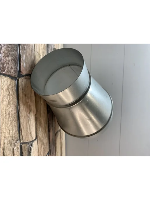 Набор 2 шт Переход круглый для вентиляции 160 на 100 мм пара, серый, фото 7