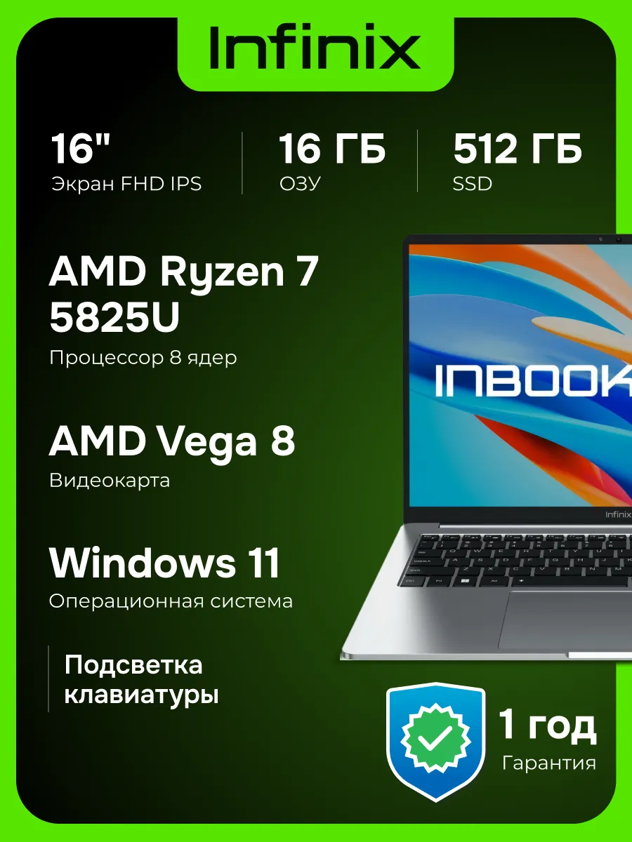 Ноутбук Inbook Y3 Max YL61A5 серый