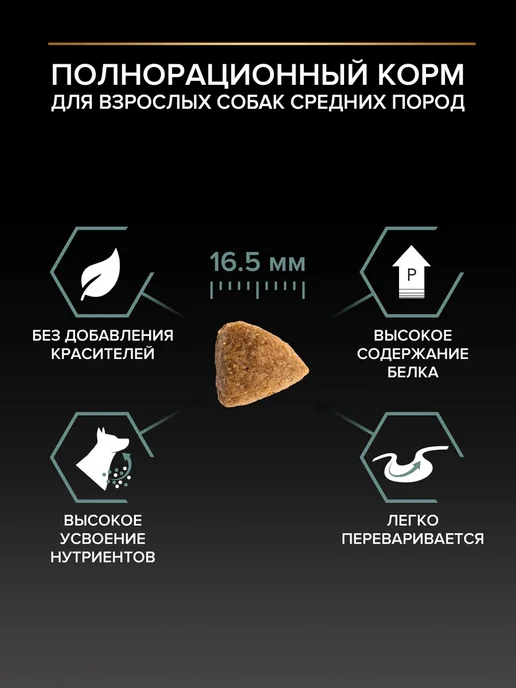 Сухой корм PRO PLAN для собак, взрослые, ягненок, 1,5 кг, фото 4