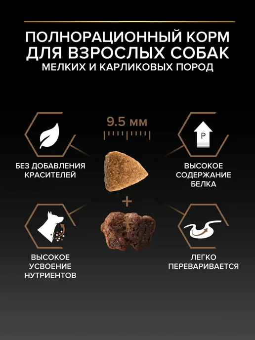 Сухой корм PRO PLAN Карликовых для собак, мелкие, говядина, 2,58 кг, фото 4